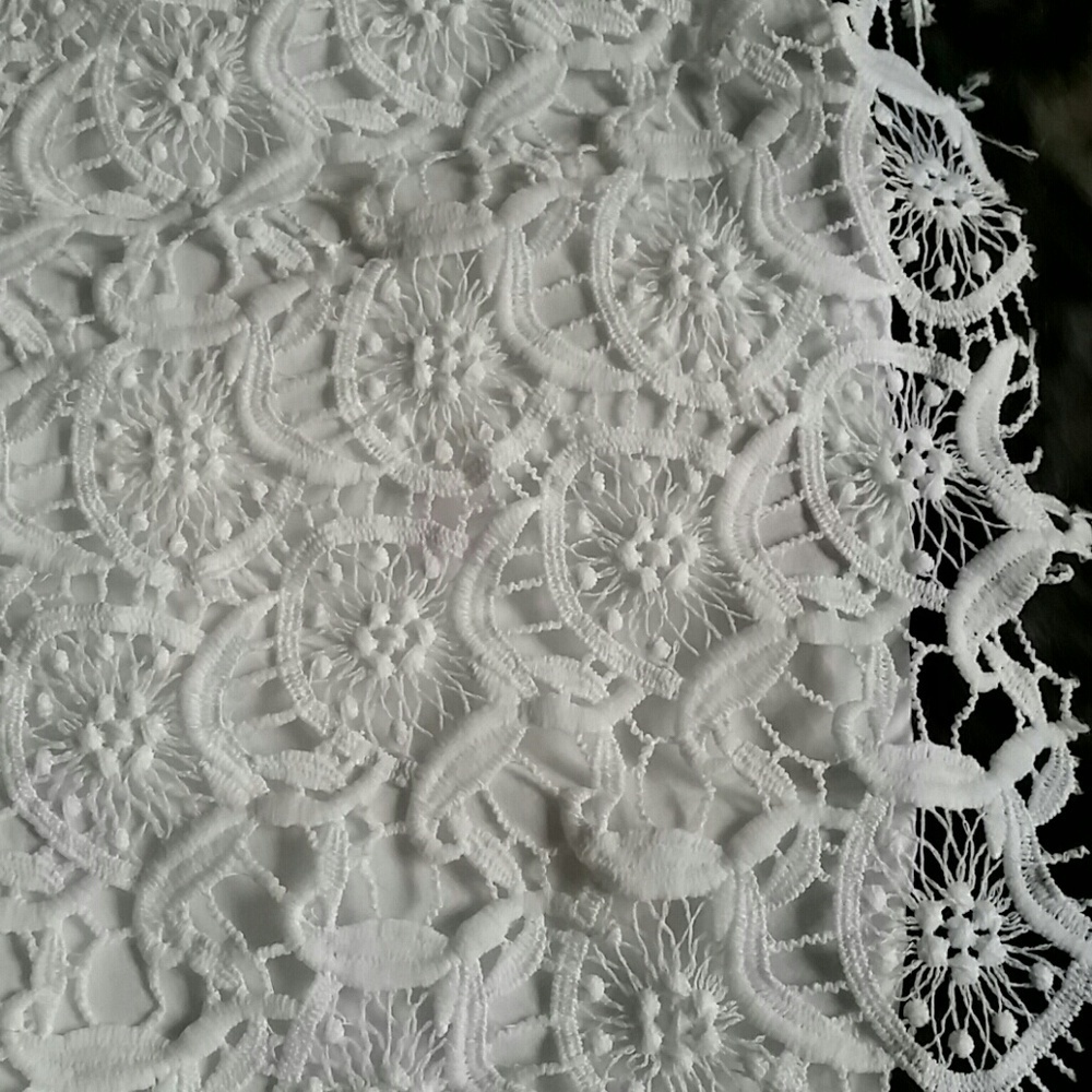 🔶️5 for $30🔶️ White Eyelet Lace Fit n Flare Dress - Picture 4 of 4